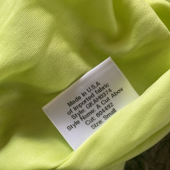 NWT Katie May Green Chartreuse Gown Open Slit Size Small - Picture 11 of 12